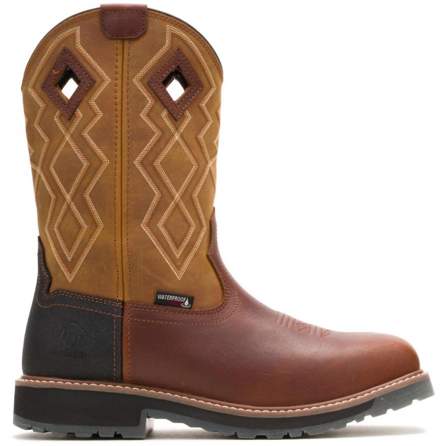 New Wolverine Men's Rancher Pro Hyperrest Pull On Boot In Full Grain Brown Leath